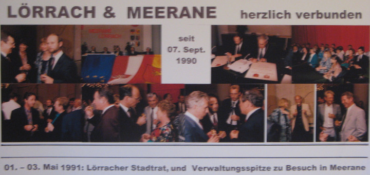 Partnerschaftsvertrag 1990 Lörrach-Meerane