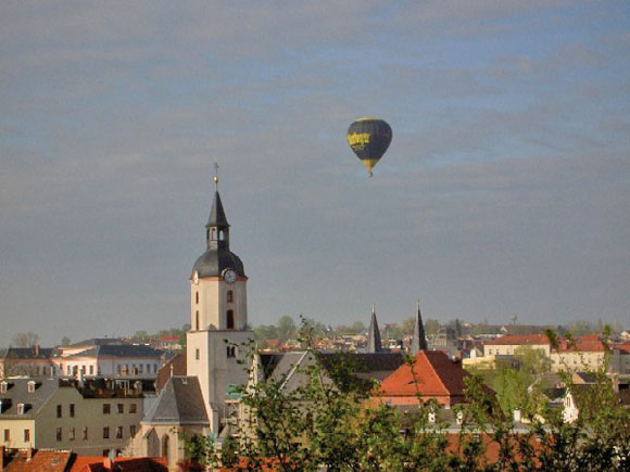 Heißluftballon über Meerane 2005