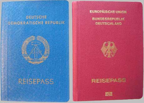 Reisepässe DDR/BRD