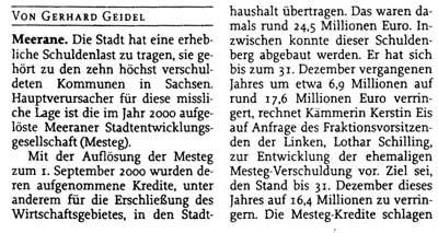 Zeitungsausschnitt