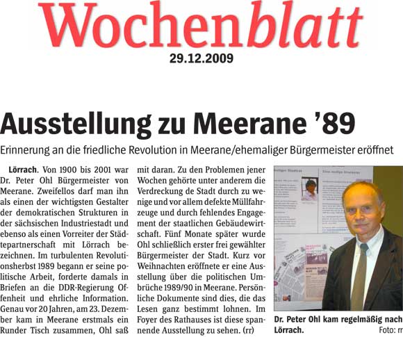 Artikel Wochenblatt