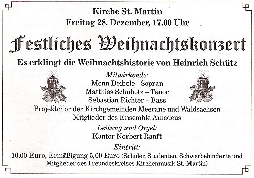 Weihnachtskonzert St. Martin